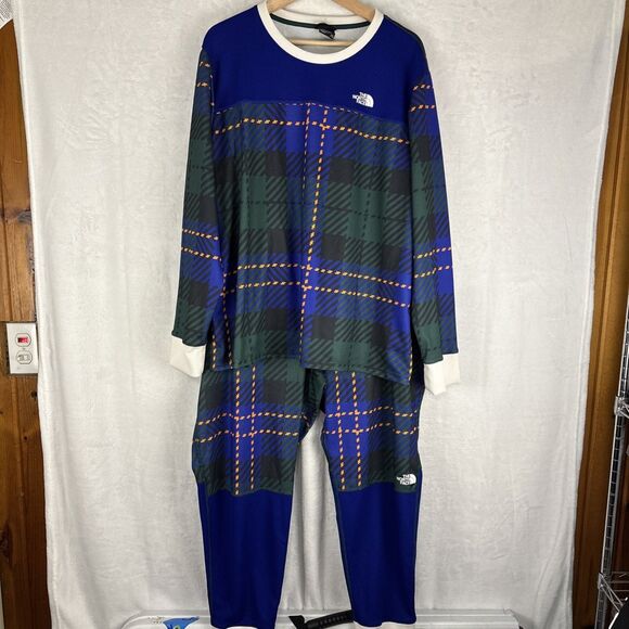 The North Face Women’s Plaid Logo Waffle Baselayer Set Size 3XL - Picture 1 of 8